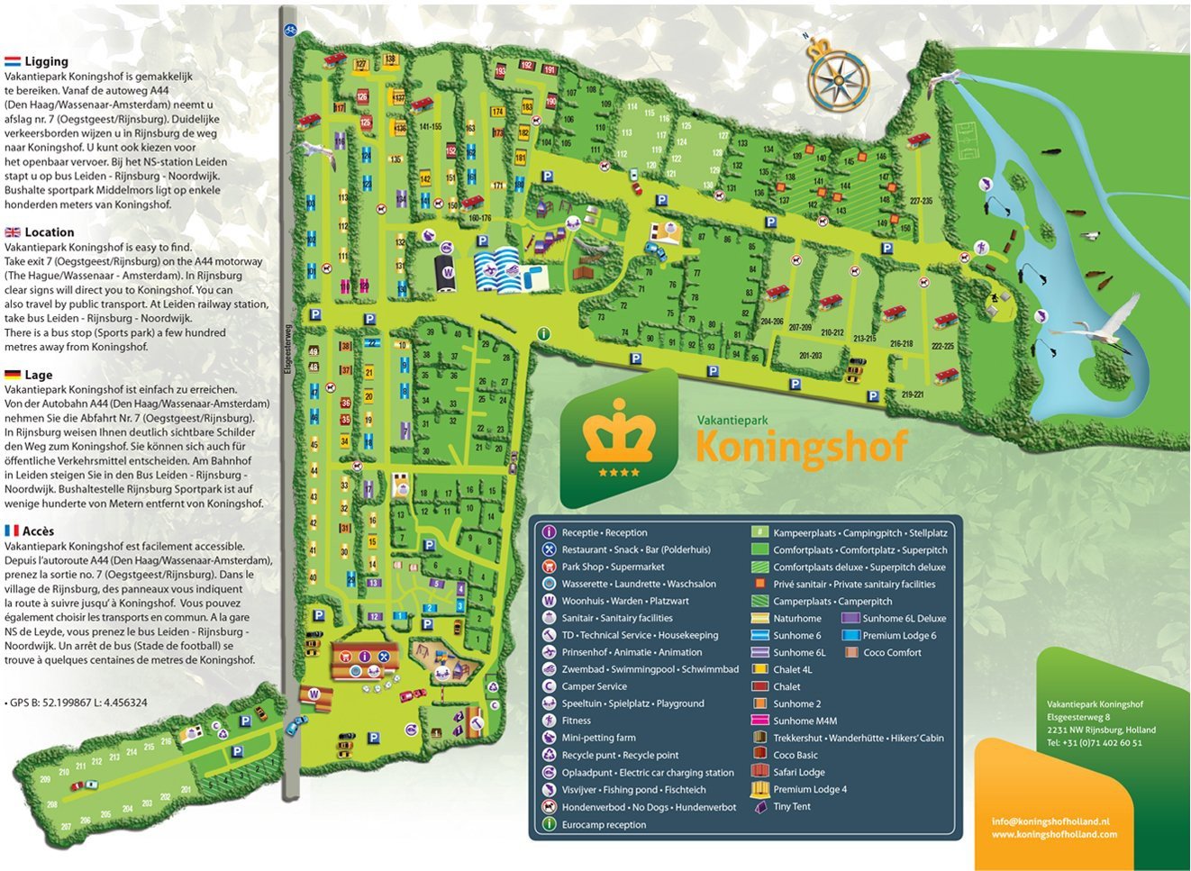 Vakantiepark Koningshof plattegrond